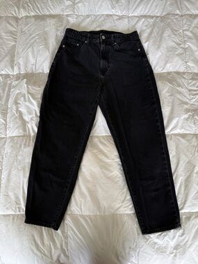 H&M Black Loose Fit Mom Jeans